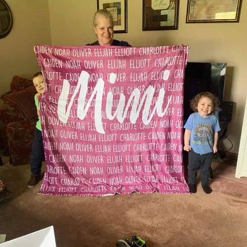 Miniatura 16 de Manta personalizada con nombre para bebés y adultos, manta personalizada con nombre para el día de la madre, el mejor regalo para mamá, papá, Abuela