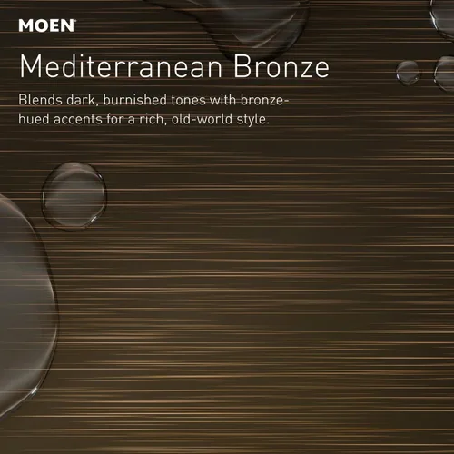 Miniatura 11 de Moen Sarona Bronce Mediterráneo de un solo mango y un solo agujero grifo de lavabo de baño rústico de estilo granja con placa de cubierta opcional