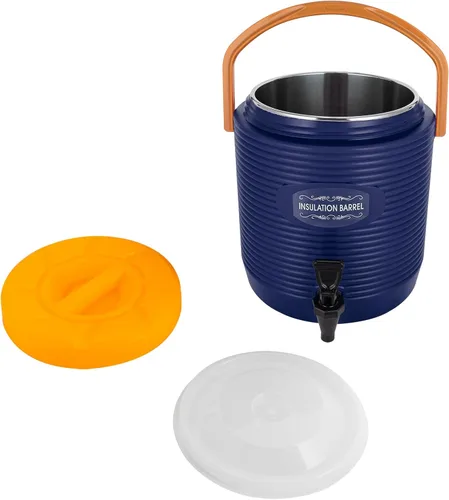 Miniatura 9 de Dispensador aislado de bebidas de acero inoxidable de 13 litros/3.4 galones, dispensador de bebidas frías y calientes con mango y grifo, dispensador