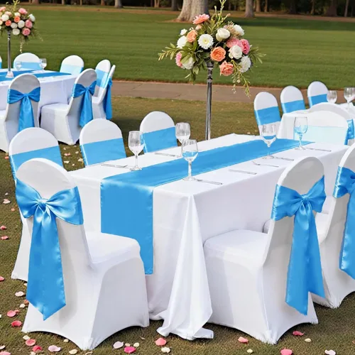 Miniatura 107 de mds - Lote de 10 lazos de satén para sillas de boda y eventos, para decoración de fiestas, 30 colores, Satin, 10 Verde oliva
