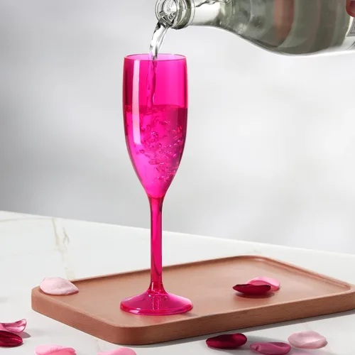 Miniatura 6 de XUWAIDSGN Copas de champán acrílicas, copas de champán para brindis de boda, copa de champán de plástico, reutilizable, irrompible, para despedida