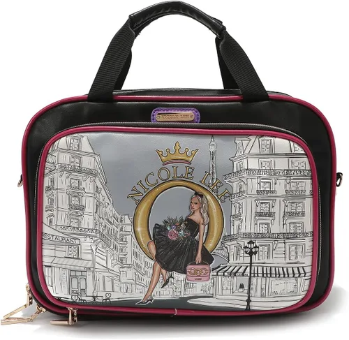 Miniatura 14 de Nicole Lee Bolsa de maquillaje cosmética para mujer, bolsa de viaje con 5 compartimentos (todas las emociones)