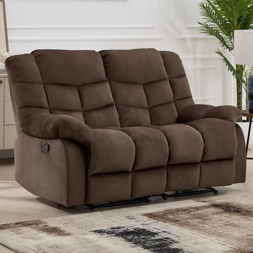 Miniatura 25 de CANMOV Silla reclinable manual, sofá reclinable individual con respaldo y reposabrazos sobrerelleno para sala de estar, muebles de dormitorio