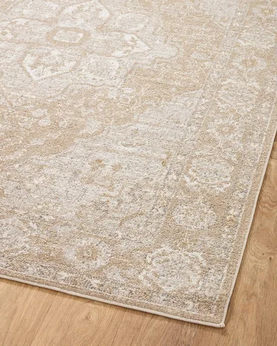 Miniatura 8 de Loloi Odette Collection ODT-05 - Alfombra decorativa beige y plateada de 2 pies y 3 pulgadas x 3 pies y 10 pulgadas