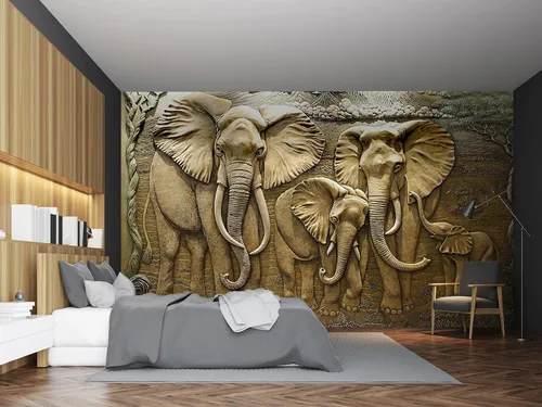 Miniatura 31 de Mural de pared de picos de montaña y bosque para dormitorio, sala de estar, papel tapiz para decoración 158" x 110" (no autoadhesivo)