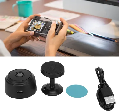 Miniatura 4 de Mini cámara oculta, cámara 1080P, mini cámara oculta con cubierta trasera magnética, cámaras de vigilancia de seguridad para el hogar, monitor