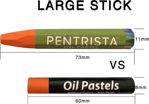 Miniatura 2 de Pasteles al óleo, 12 colores surtidos, juego de pasteles al óleo para actividades en interiores en casa, crayones suaves al óleo para niños