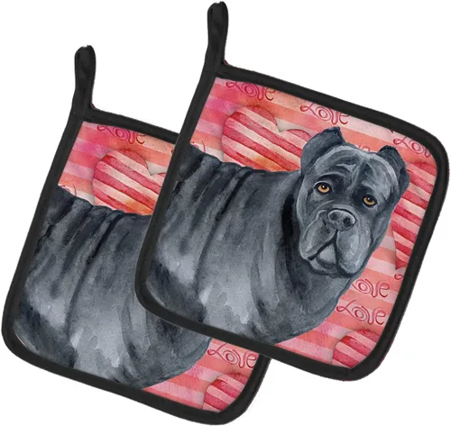 Miniatura 314 de Caroline's Treasures BB9655PTHD - Juego de soportes para ollas de cocina resistentes al calor, almohadillas calientes para horno, 7 1/2 x 7 1/2