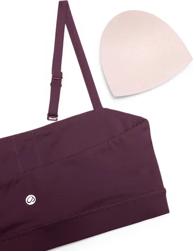 Miniatura 4 de CRZ YOGA Butterluxe - Brasier deportivo ajustable con tirantes delgados para mujer, con relleno, sin varillas, cuello cuadrado, para entrenamiento