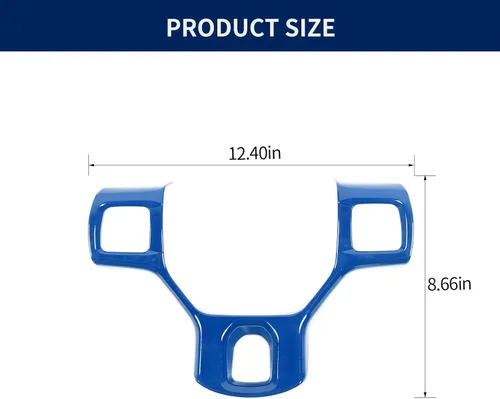 Miniatura 6 de Hoolcar Funda interior para volante de ABS compatible con accesorios Dodge RAM 2010-2017, color azul