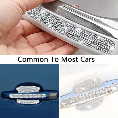 Miniatura 6 de BetterJonny 10 unidades de protector contra arañazos de cristal, protector contra arañazos de diamantes para coche para mujeres y niñas (plata)