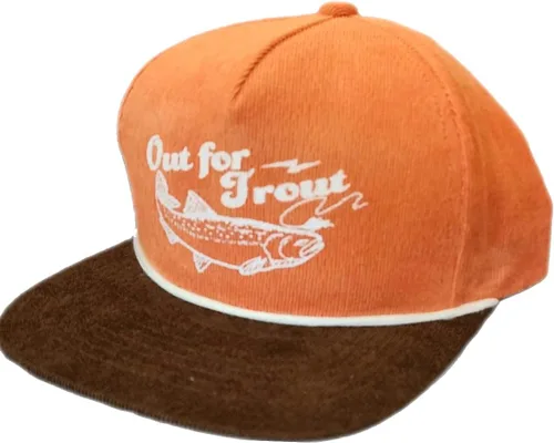 Miniatura 18 de ThatsRad Out for Trout Corduroy Snapback Sombrero Gorra Pesca con Mosca Pescador