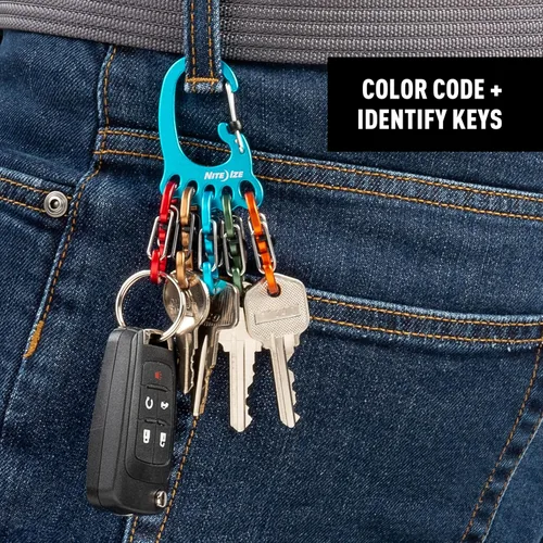 Miniatura 23 de Nite Ize Bigfoot Locker KeyRack - Soporte de acero inoxidable para coche, casa y otras llaves - Mosquetón con S-Biners - Capacidad para 15 llaves a