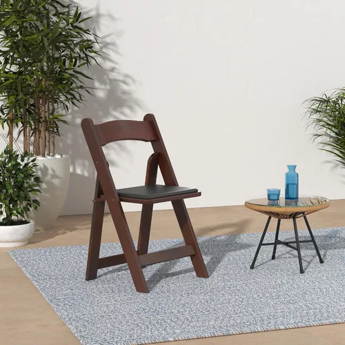 Miniatura 2 de Silla plegable acolchada de madera clásica americana