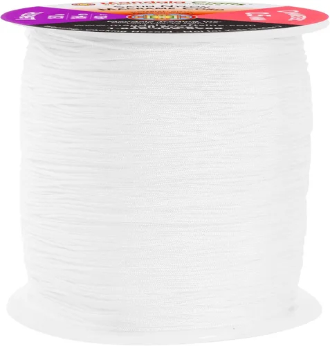 Miniatura 77 de Mandala Crafts Cordón de satén de nailon para la fabricación de joyas, 0.079 in, 55 yardas, cuerdas rojas de nailon, cordón de nudo chino para hacer