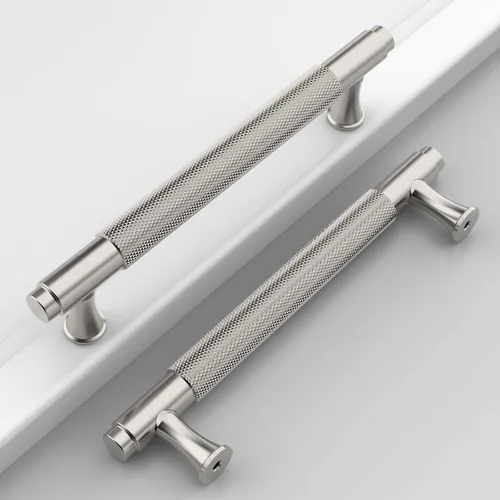 Miniatura 18 de Paquete de 10 tiradores dorados de 5 pulgadas (128 mm) para armarios con estrías, tiradores para cajones de cocina, herrajes para armarios