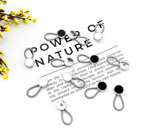 Miniatura 6 de Deshionew 12 extensores de cuello para camisa, extensores de botón, cómodos extensores de cuello elásticos para camisas de vestir de hombre, puños