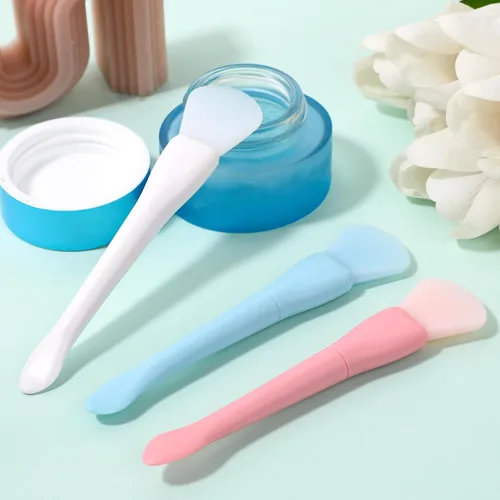 Miniatura 2 de Aplicador de máscara facial, paquete de 3 cepillos de silicona suave para mascarilla facial de doble cabeza, aplicador de máscara de barro, cuchara
