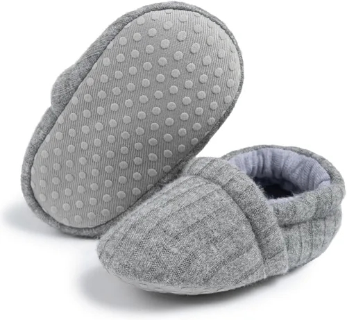 Sawimlgy Pantuflas de dibujos animados para recién nacidos, para bebés, niños y niñas, suela antideslizante suave, suela antideslizante, zapatos