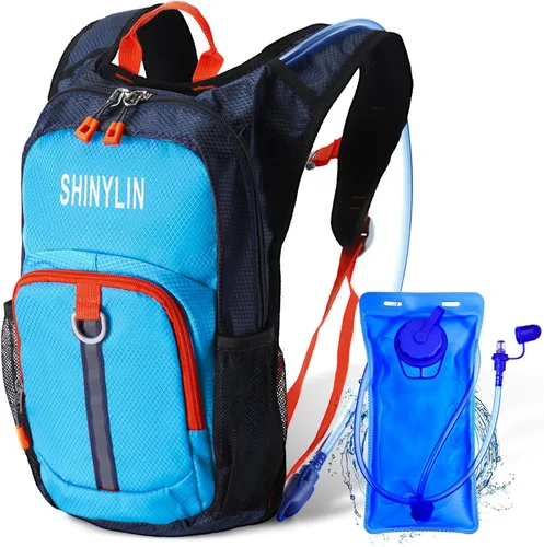 Miniatura 11 de Shinylin Mochila de Hidratación para Niños con Vejiga de Agua de 1.5L Mochila de Senderismo Ligera para Niños o Niñas Niños Ciclismo Escalada Correr