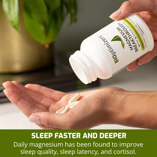 Miniatura 5 de BiOptimizers Magnesium Breakthrough 4.0, (30 cápsulas) y Stress Guardian, (90 cápsulas) – Paquete de suplemento natural para el sueño, el cerebro