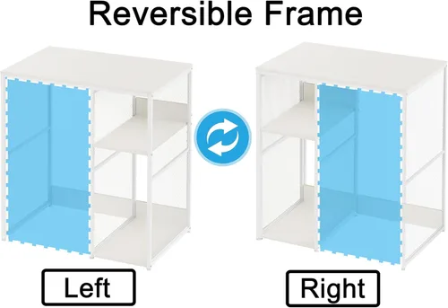 Miniatura 6 de KirKical Gabinete de Bar de Café de 3 Niveles con Espacio para Mini Refrigerador, Soporte de Microondas de Estilo Simple Estante de Panadería, Blanco