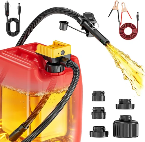 Miniatura 11 de Ecarke Bomba de transferencia de combustible inalámbrica de 3.2 GPM, compatible con batería DeWalt 20V Milwaukee 18V, bomba eléctrica a prueba
