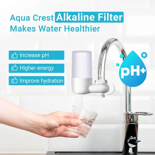 Miniatura 3 de AQUA CREST Filtro de Agua Alcalino para Grifo, Repuesto para Filtro Brita®, Aumenta el PH, Reemplazo de Filtro Brita®, Sistema de Filtración de Agua