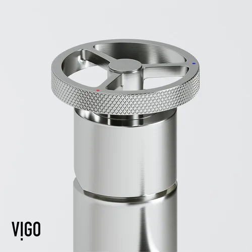 Miniatura 9 de VIGO Cass - Grifo de baño de un solo orificio de 8 pulgadas de alto en níquel cepillado VG01046BN
