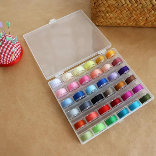 Miniatura 4 de 72 hilos para coser, 36 colores surtidos de hilo de coser con 36 bobinas preenrolladas a juego