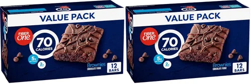 Miniatura 13 de Brownie barrita de 90 calorías, menta caramelo, mega paquete de 18 barras de fibra, 16 onzas, Fiber One