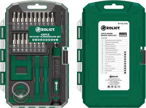 Miniatura 2 de Kit de destornilladores de precisión, 43 en 1 con 36 puntas kit de herramientas de reparación multifunción, kit de controlador magnético