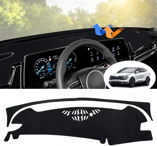 Autorder Cubierta de tablero para Kia Sportage 2023, 2024, 2025, accesorios para salpicadero, cubierta de franela, protector de rayos UV