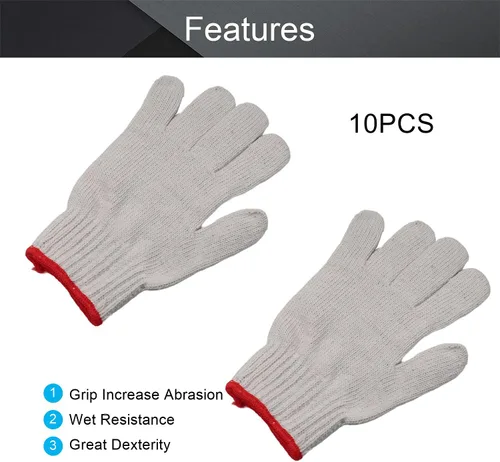 Miniatura 3 de Othmro Guantes antiestáticos de trabajo de seguridad Guantes de poliéster de tres costillas Guantes Hidratantes Etiqueta