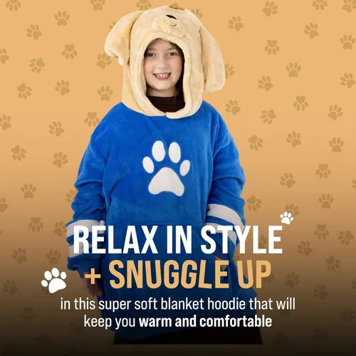 Miniatura 4 de Manta con capucha - Manta con capucha para niños - Manta portátil para niños - Almohada de felpa Perro Dougie