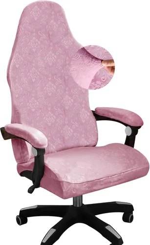Miniatura 13 de FORCHEER Funda para silla de juegos con fundas para reposabrazos, estilo bohemio, 4 piezas, elásticas, para silla de computadora, juego de fundas