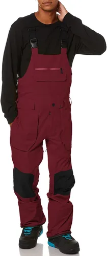 Miniatura 2 de Newffr Overol con peto de nieve para hombre, resistente al agua, aislado, impermeable, para esquí, snowboard