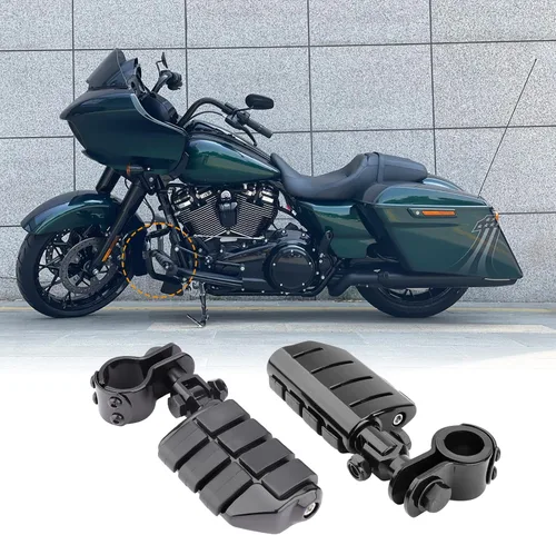 Miniatura 5 de Reposapiés de motocicleta para carretera, estribos de autopista compatibles con Harley Touring, Yamaha, Honda, Suzuki, Kawasaki de 25 mm, 32 mm, 34