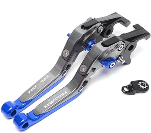 Miniatura 11 de para Yamaha para Xmax 300 para Techmax para X-MAX 125 300 2020 2022 Manetas de freno de embrague con bloqueo de estacionamiento (color negro y azul)