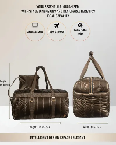 Miniatura 27 de Joan & David - Bolsas de viaje acolchadas de 22 pulgadas para mujer, bolsa de viaje ligera para mujer, bolsa de hospital de alta densidad, bolsas