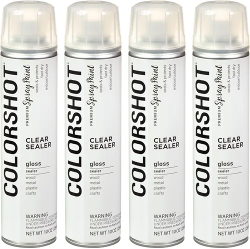 Miniatura 35 de COLORSHOT Pintura en aerosol brillante, aromaterapia (lavanda) 10 onzas, paquete de 4, pintura acrílica de secado rápido, uso en interiores