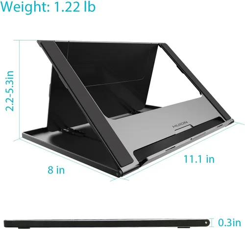 Miniatura 3 de HUION ST200 Soporte ajustable para tableta de dibujo, soporte para computadora portátil de 10-16 pulgadas, tableta, monitor de dibujo