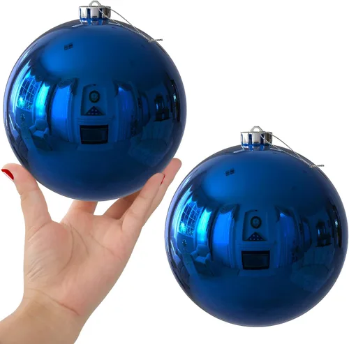 Miniatura 148 de Bolas de Navidad Grandes de 3.2" en Azul Bebé - Adornos para Árbol de Navidad, Bolas Colgantes Inastillables para Cumpleaños, Halloween, Boda