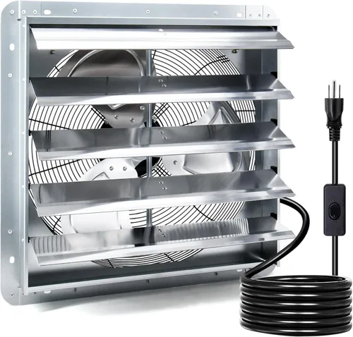 Miniatura 11 de Criditpid Extractor de persiana montado en la pared de 7 pulgadas con interruptor de encendido/apagado, motor de cobre puro de alta velocidad y bajo