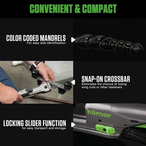 Miniatura 2 de Hilmor 1926598 Bender Kit compacto con plegado reversible
