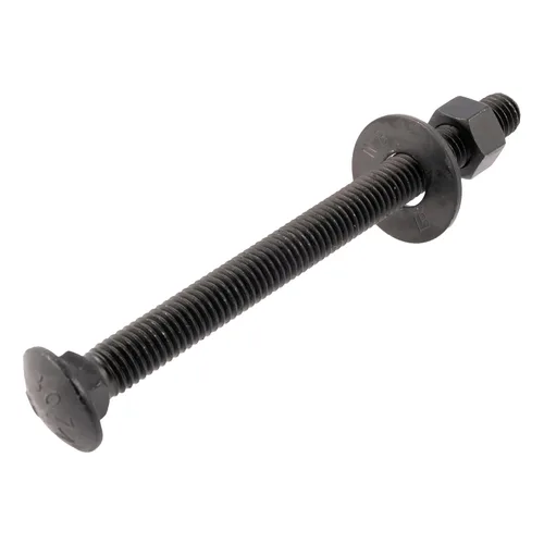 Miniatura 13 de Kit de pernos de carro negros de 1/2 pulgada x 3 pulgadas incluye 12 pernos, 12 arandelas y 12 tuercas, recubierto con cerámica negra Ruspert