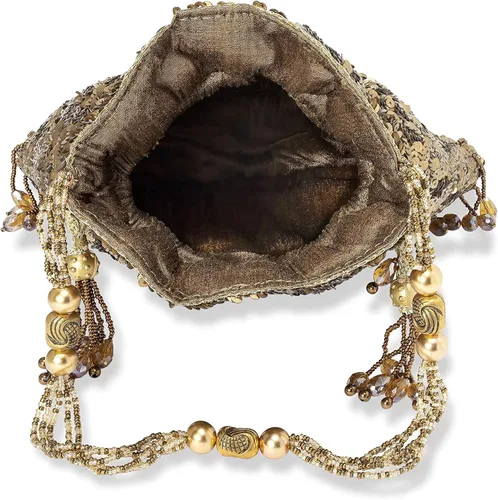 Miniatura 7 de Aheli Indian Potli - Bolsas de noche para mujer, estilo étnico, con cordón