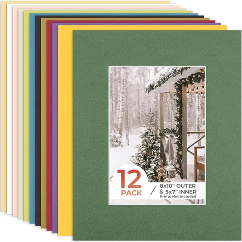 Miniatura 26 de Frametory, Marcos precortados negros de 5x7 pulgadas para fotos de 4x6 pulgadas, impresiones, obras de arte - Núcleo blanco con corte biselado