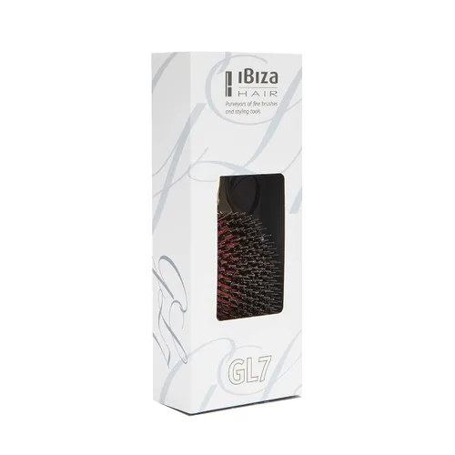 Miniatura 5 de Ibiza Hair Cepillo de jabalí ovalado extra grande (GL7 - dorado metálico) Cerdas de jabalí/nailon estimulan el cuero cabelludo y distribuyen