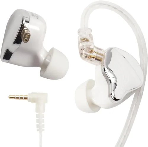 Auriculares con cable Jack de 0.138 in en la oreja, auriculares HiFi de doble imán, auriculares IEM de alta resolución de alta sensibilidad con